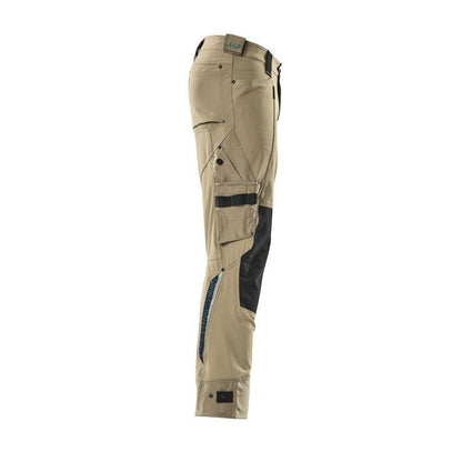 Byxor med knäfickor av Dyneema, stretchbyxor, ljus khaki