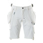Shorts, avtagbara hängfickor, stretchiga hantverksshorts, vita