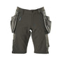 Shorts, avtagbara hängfickor, stretchiga hantverksshorts, mörk antracit