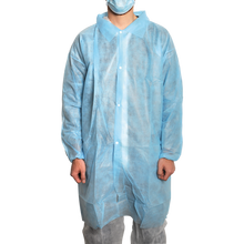 MaiMed-Coat V, besöksrock av fleece med 4 tryckknappar, ca. 120 cm