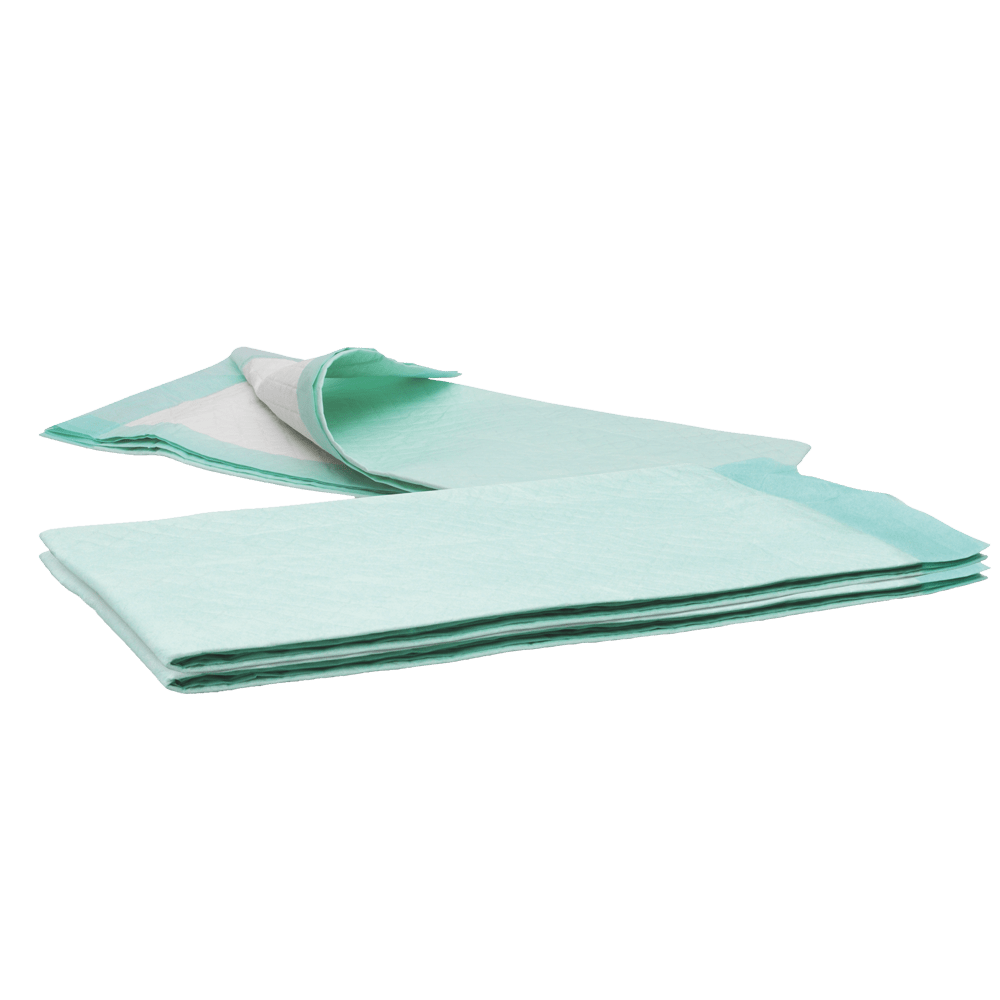 MaiMed medicinsk kudde 60x90cm Extra icke-steril Fluff flake kudde 60x90cm 2x25st/kartong grön | Box (50 stycken)