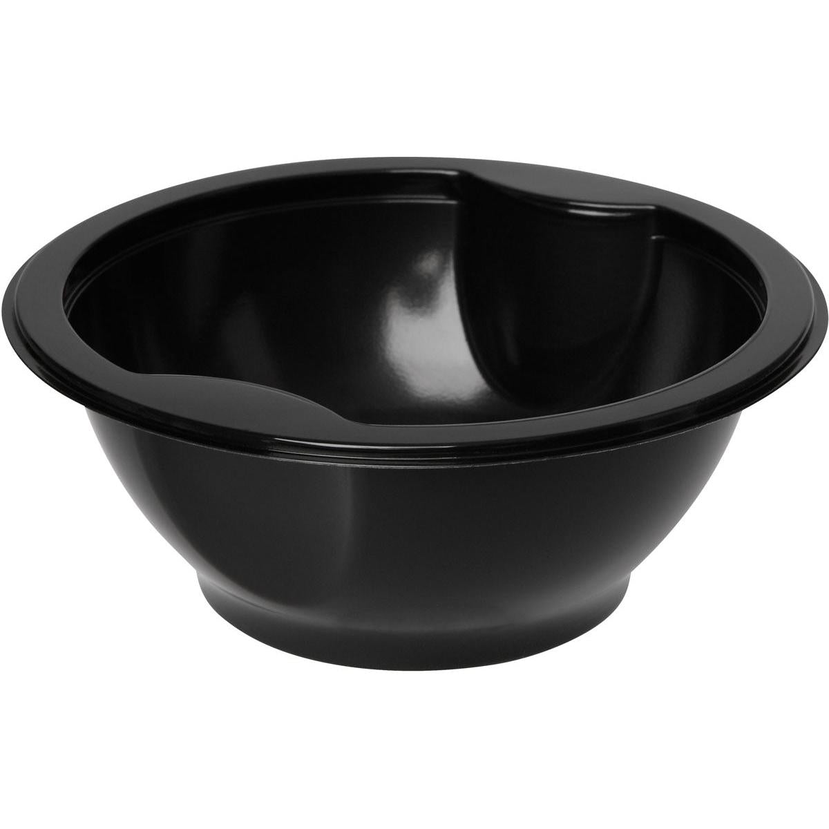 Duni GmbH Multi-skål Svart PP+MIN 153x153 i svart, med bred kant och integrerad pip, är avbildad på vit bakgrund - idealisk för mångsidig användning i köket.
