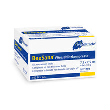 BeeSana® fleece slitskompress, icke-steril, 4-faldig