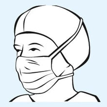 Foliodress mask anti stänk | Förpackning (40 stycken)