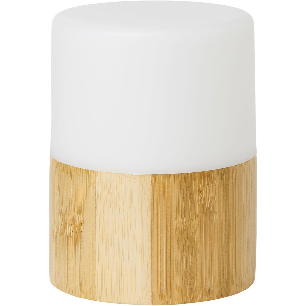 Duni GmbH LED-ljushållare i bambu (105x75 mm) kombinerar modern design med hållbar belysning och klart ljus - en stilfull accent för varje hem.
