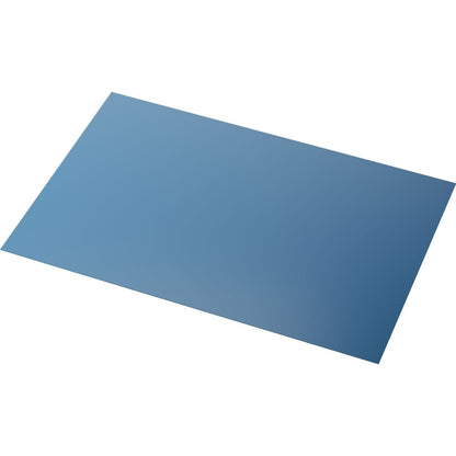 Avbildad är en rektangulär, blåtonad Duni GmbH silikonbordstablett (30 x 45 cm) på vit bakgrund. Dess släta, lätt reflekterande yta gör den idealisk som bordsskydd eller avtorkningsbar bordstablett för ditt matbord.