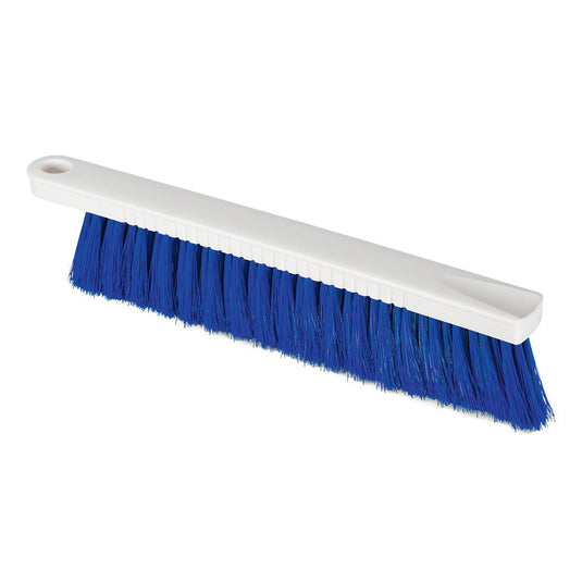 Nölle Profi Brush HACCP mjölborste (30 cm, 0,25 mm mjuka borst) från Nölle Profi Brush Borst- & Penselteknik e.K. är en vit plasthandborste med täta blå borst och ett upphängningshål - idealisk för livsmedelsindustrin.
