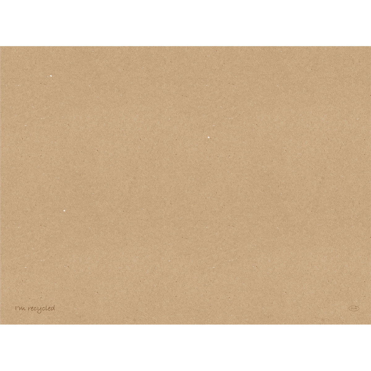 Duni GmbH:s pappersbordstabletter 30x40 cm är gjorda av miljövänligt, brunt återvunnet papper med naturliga fläckar och har diskret "I'm recycled." i hörnet. Mångsidig användning, förpackning med 250 stycken.