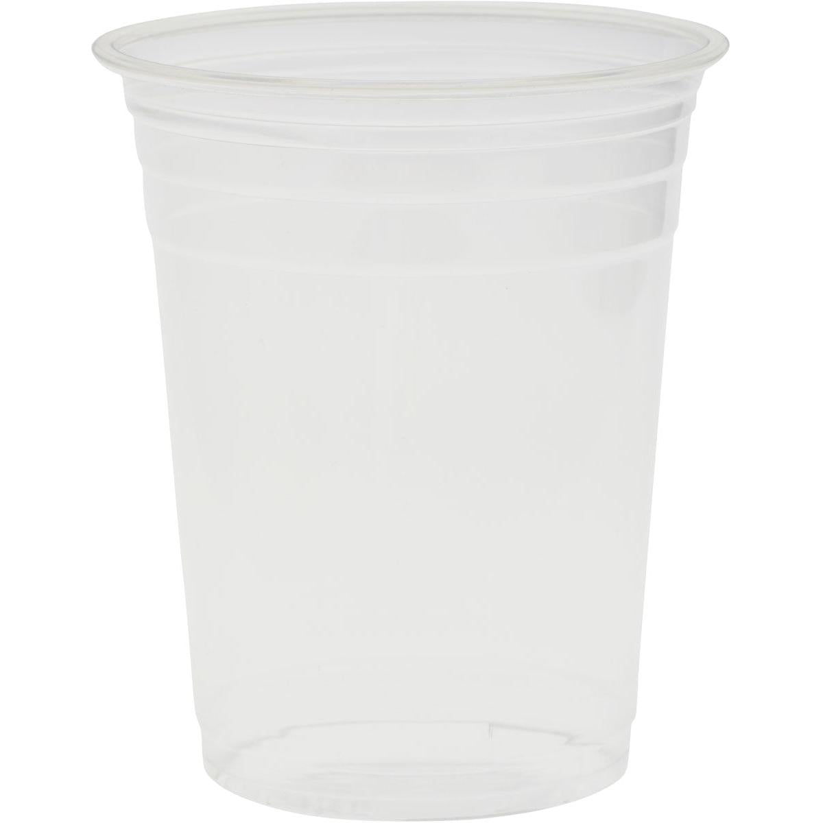 Glas Crystal Transparent kopp från Duni GmbH, tillverkad av högkvalitativa material med lätt utsvängd kant, står tom framför en enkel vit bakgrund.