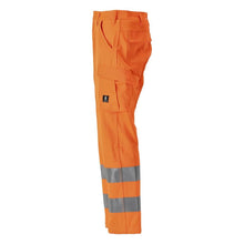 Byxor, lårfickor, enfärgade byxor, hi-vis orange