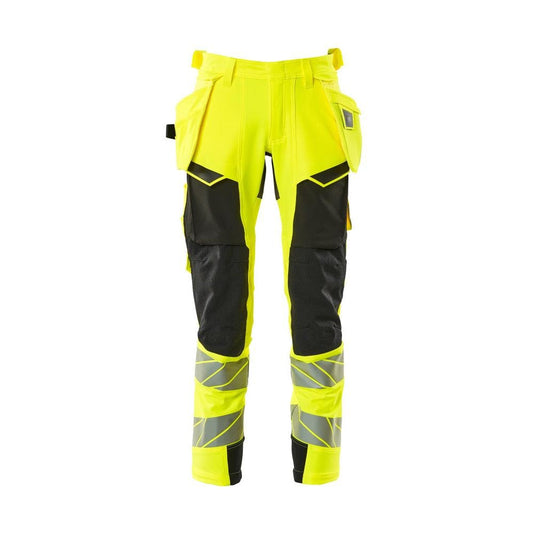 Byxor med hängfickor, ULTIMATE STRETCH byxor, hi-vis gul/svart