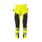 Byxor med hängfickor, ULTIMATE STRETCH byxor, hi-vis gul/svart
