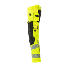Byxor med hängfickor, ULTIMATE STRETCH byxor, hi-vis gul/svart