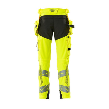 Byxor med hängfickor, ULTIMATE STRETCH byxor, hi-vis gul/svart