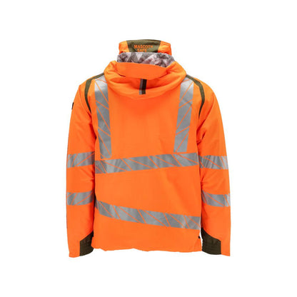Vinterjacka CLIMASCOT®, lätt vinterjacka, hi-vis orange/mossgrön
