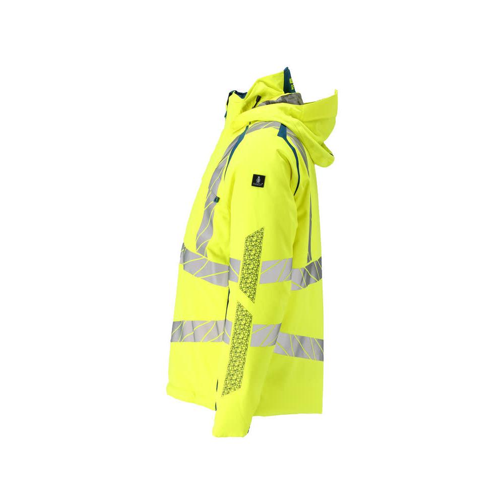 Vinterjacka CLIMASCOT®, lätt vinterjacka, hi-vis gul/mörk petroleum