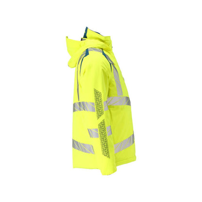 Vinterjacka CLIMASCOT®, lätt vinterjacka, hi-vis gul/mörk petroleum