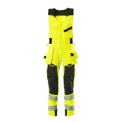 Kombinationsbyxor, hängfickor, ULTIMATE STRETCH kombinationsbyxor, hi-vis gul/svart