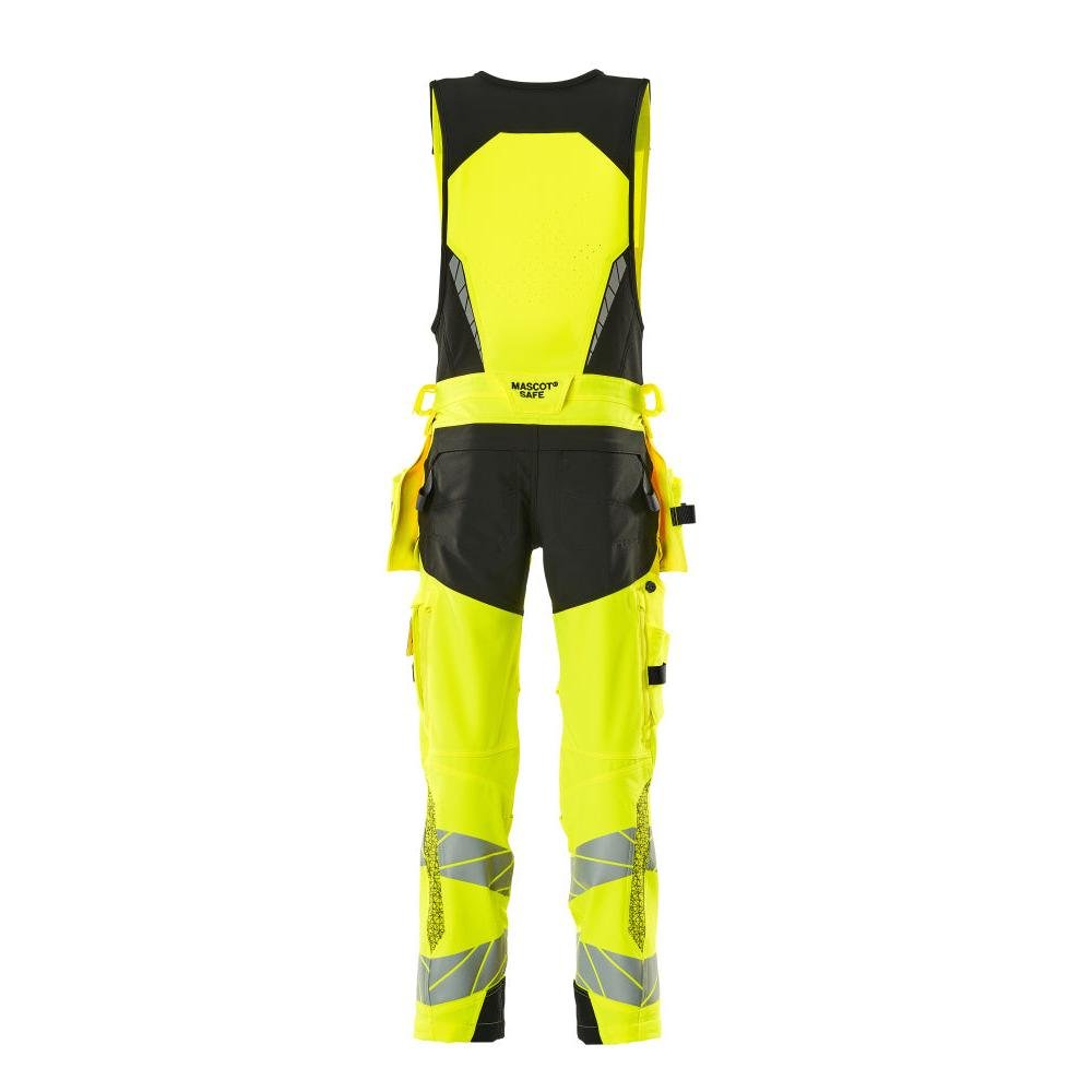 Kombinationsbyxor, hängfickor, ULTIMATE STRETCH kombinationsbyxor, hi-vis gul/svart
