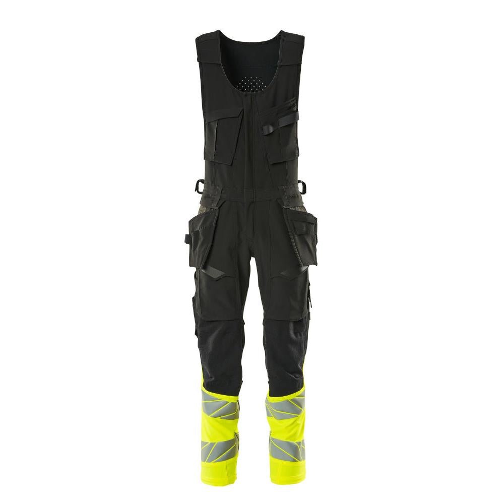 Kombinationsbyxor, hängfickor, ULTIMATE STRETCH kombinationsbyxor, svart/hi-vis gul