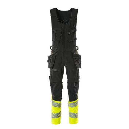 Kombinationsbyxor, hängfickor, ULTIMATE STRETCH kombinationsbyxor, svart/hi-vis gul