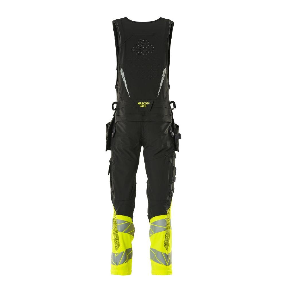 Kombinationsbyxor, hängfickor, ULTIMATE STRETCH kombinationsbyxor, svart/hi-vis gul