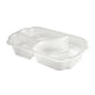 PP-skålen Take-Away 3 Transparent PP 250x159x48 från Duni GmbH är en livsmedelsskål med tre fack, perfekt för servering eller förvaring av olika livsmedel som en praktisk livsmedelsförpackning. Förpackningen innehåller 246 stycken.