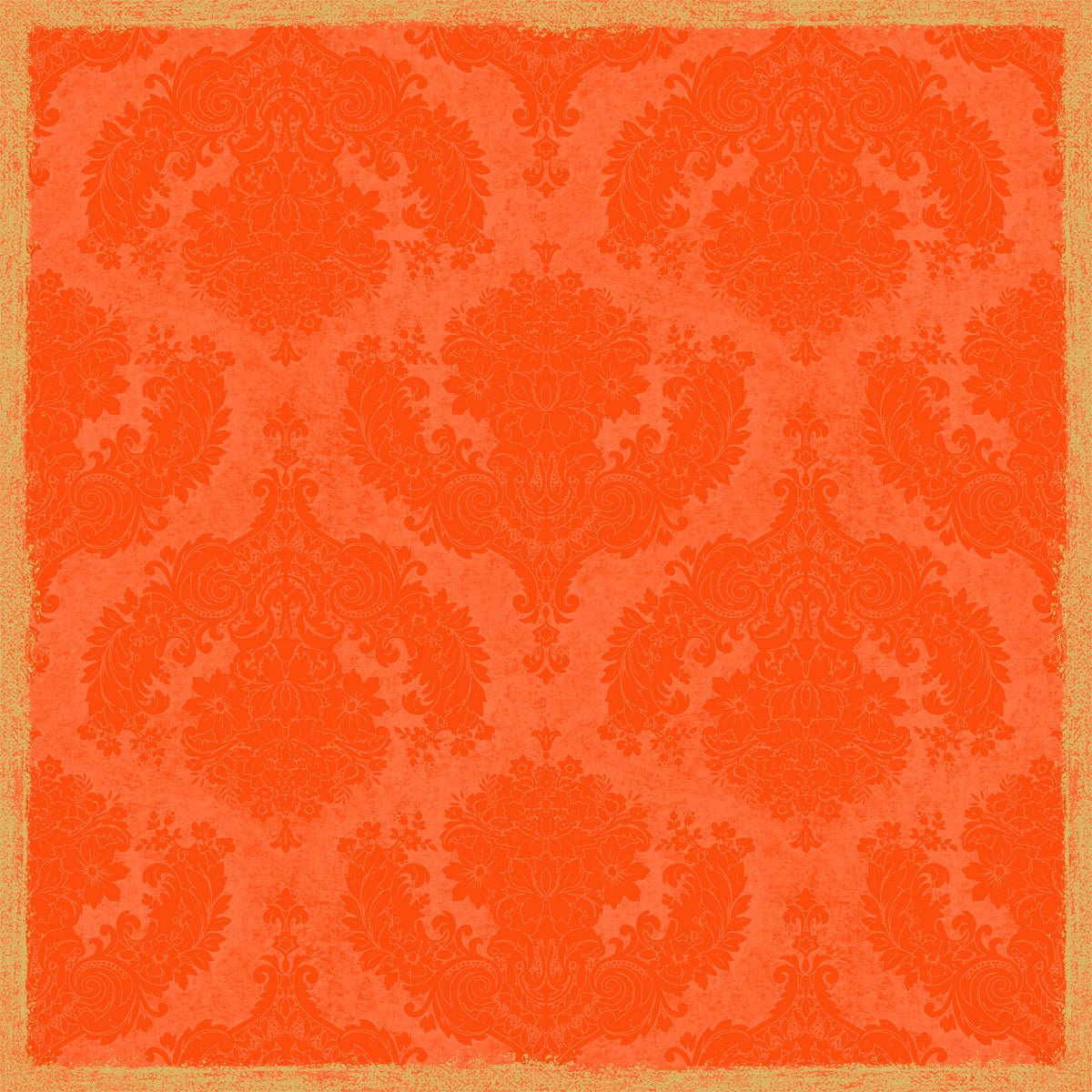 Dunicel-mittduken 84x84 cm från Duni GmbH i Royal Sun Orange kännetecknas av ett dekorerat, upprepat damastmönster med åldrad textur och guldkant. Perfekt för elegant dukade bord. Förpackningen innehåller 20 stycken.