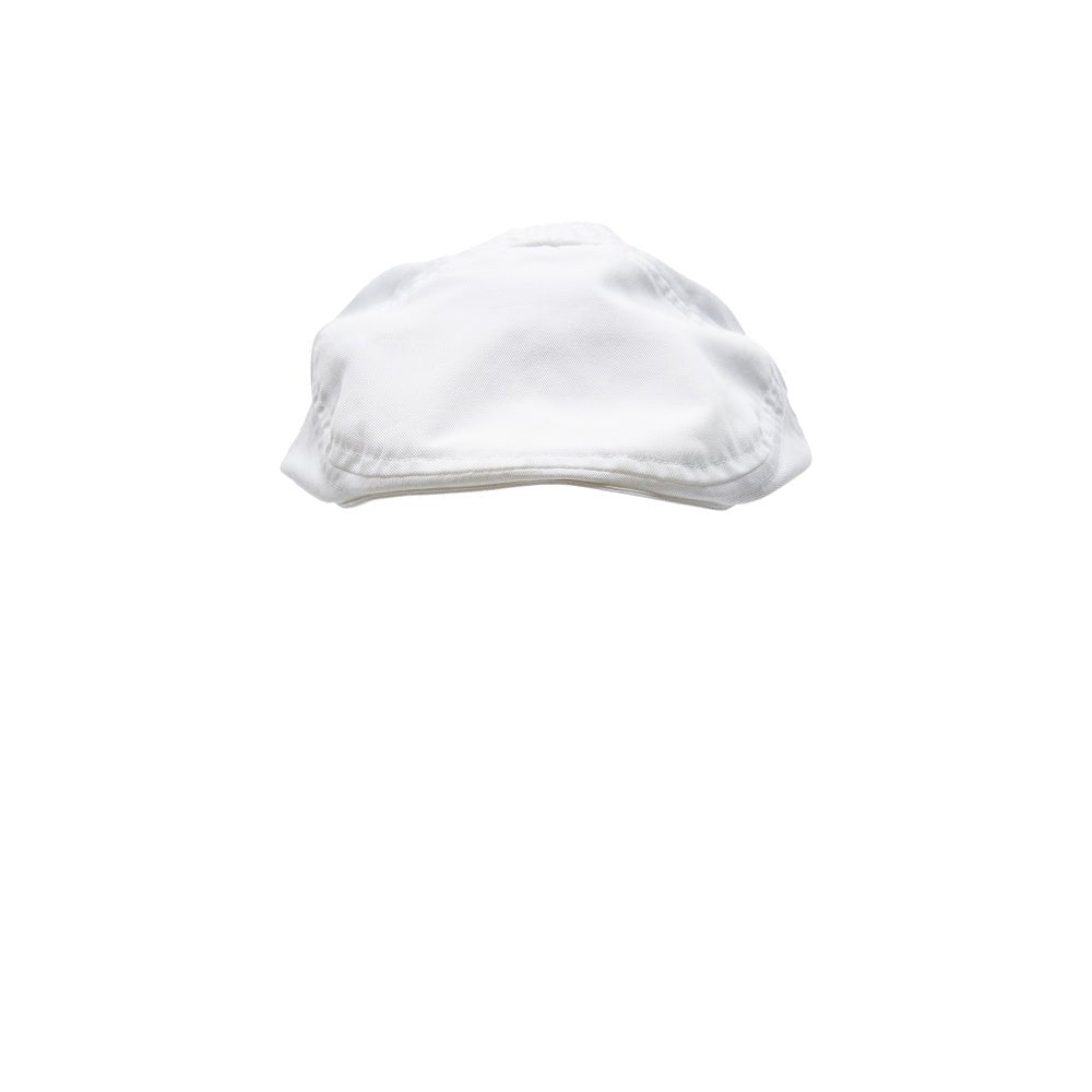Platt keps med hårnät Platt keps, vit