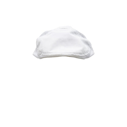 Platt keps med hårnät Platt keps, vit