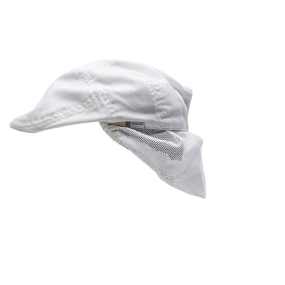 Platt keps med hårnät Platt keps, vit