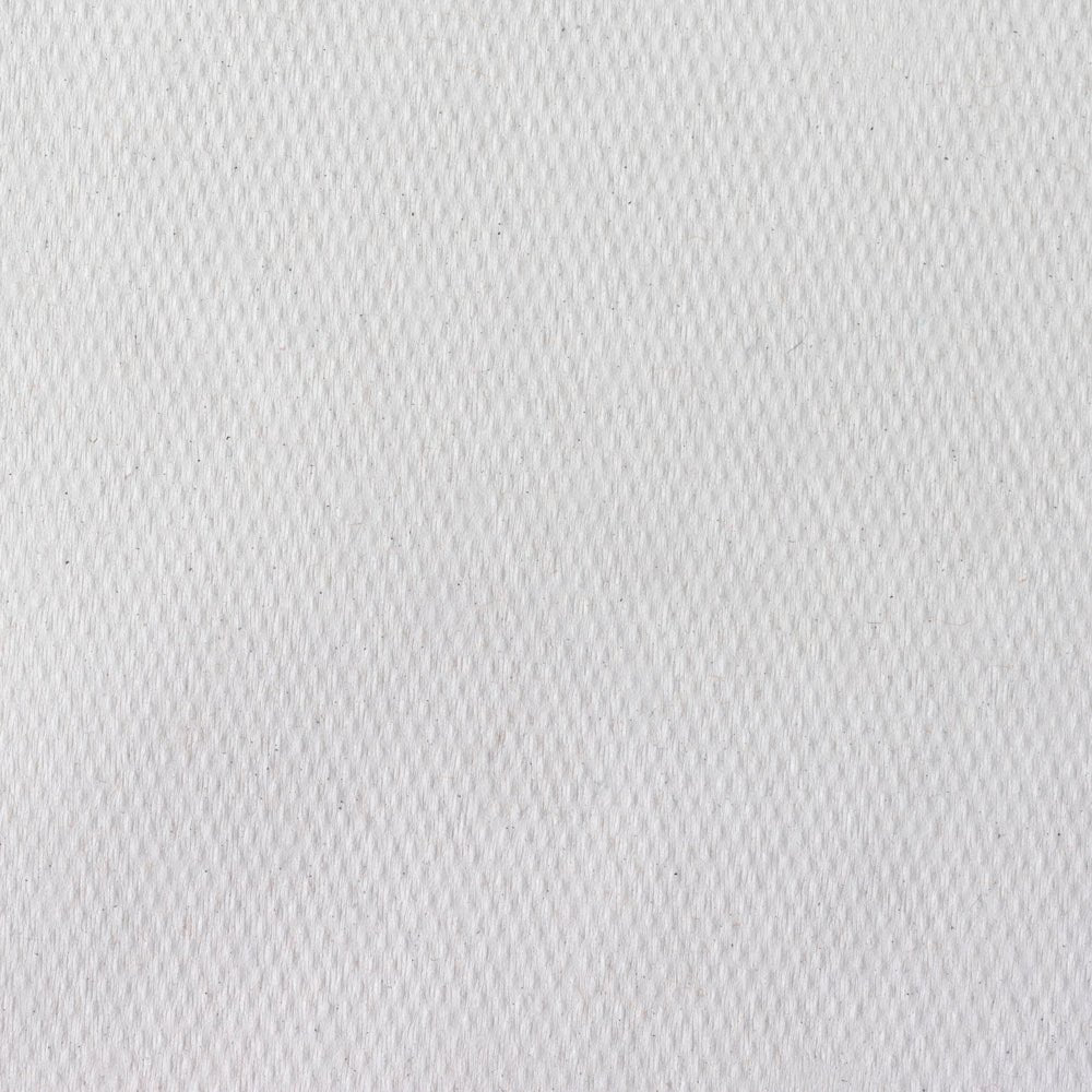 Närbild av Scott® läkarrullar (38,00 cm x 51,00 cm) från Kimberly-Clark GmbH: vit, strukturerad yta med diskret diagonalt nät och små rillor, idealisk för hygienisk patientvård på medicinska undersökningsbäddar.