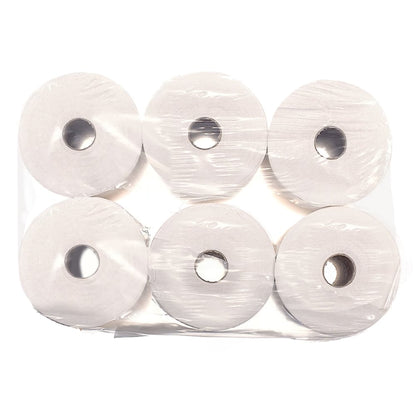 Sex Scott® Control™ Slimroll™ handdukar, vit, från Kimberly-Clark GmbH, är förpackade som 6 rullar per kartong - perfekt för hygienisk handtorkning i alla tvättrum.