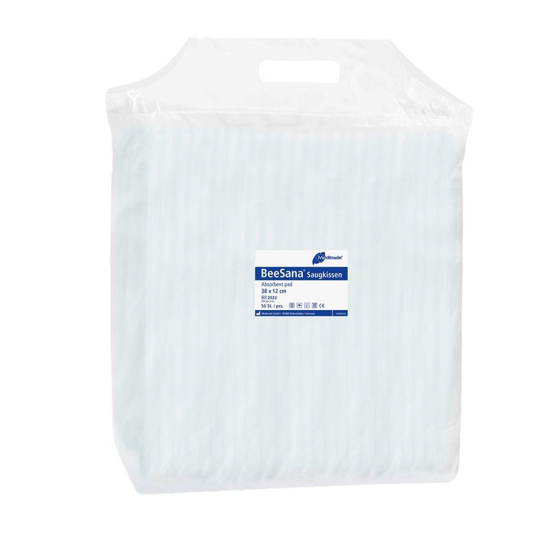 BeeSana® absorberande kudde, 12 x 38 cm | Kartong (8 förpackningar)