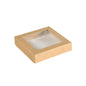 Viking Block Lock med PLA-fönster från Duni GmbH är en hållbar förpackning av brunt kartong (140x140x29 mm) med transparent PLA-fönster, idealisk för miljövänlig presentation - förpackningen innehåller 300 stycken.