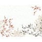 De pappersbordsunderläggen 30x40 cm från Duni GmbH i Wood&Nature Design erbjuder minimalistiska, miljövänliga botaniska illustrationer i terrakotta, svart och beige på en ljus strukturerad bakgrund - idealisk för alla tillfällen. Förpackning med 250 stycken.