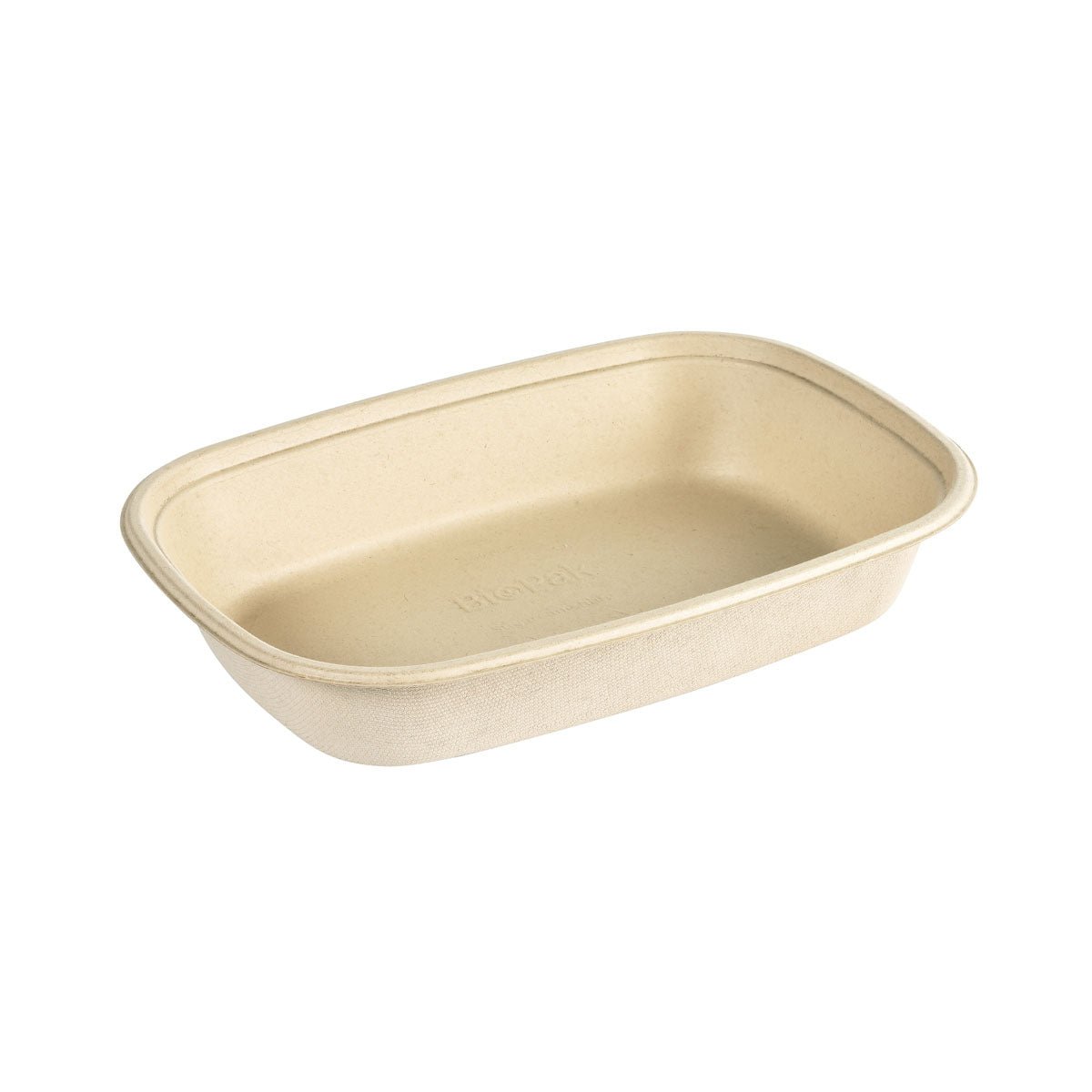 Cube Bowl 1200 ml från Duni GmbH är en brun, rektangulär engångsskål (249x172x45 mm) av belagd bagasse (PBAT/PLA), biologiskt nedbrytbar, med rundade hörn - förpackning à 40 stycken.
