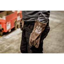 NITRAS SAFE PRO, svetshandskar, brun, EN 388, EN 12477 delat läder | Förpackning (12 par)