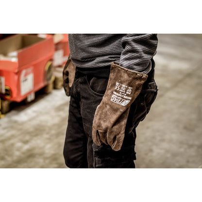NITRAS SAFE PRO, svetshandskar, brun, EN 388, EN 12477 delat läder | Förpackning (12 par)