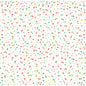 Dunicel-mittduken 84x84 cm "Happy Bubbles" från Duni GmbH visar en vit bakgrund med färgglada prickar i rött, grönt, rosa, blått och gult - idealiska festtillbehör för barnkalaset. Förpackning med 20 stycken.
