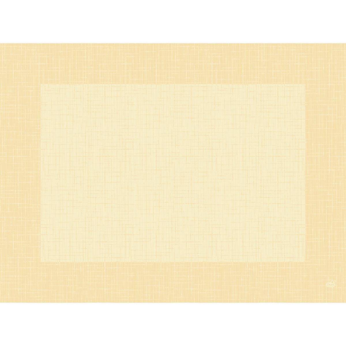En rektangulär beige certifikatbakgrund med korsskraffering och mörkare kant - idealisk för utdelning av utmärkelser i samband med Bio-Dunicel-set 30x40 Linnea cream från Duni GmbH (högkvalitativa bordsunderlägg, förpackning à 100 stycken). Mitten är fri för din text.