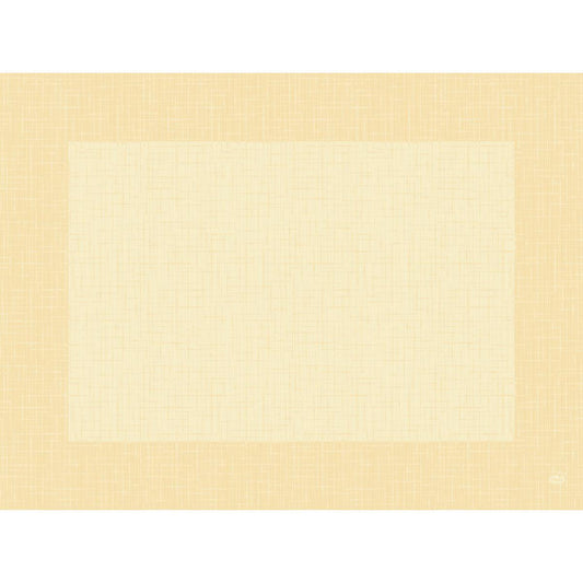 Das Bio-Dunicel-Set "Linnea cream" von Duni GmbH (30x40 cm) überzeugt mit cremefarbenem, gewebtem Look, breitem hellbraunen Rand und zartem Kreuzschraffur-Muster. Biologisch abbaubar & kompostierbar. 1 Packung/Karton.