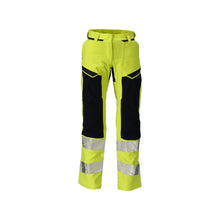 Byxor, dam, DIAMOND, knäfickor, stretchbyxor Multisafe, hi-vis gul/svart-blå