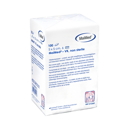 MaiMed-VK icke-sterila fleecekompresser på 100 stycken/papperspåse