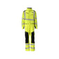 Overall, knäfickor, stretchinlägg kombination Multisafe, hi-vis gul/svart-blå