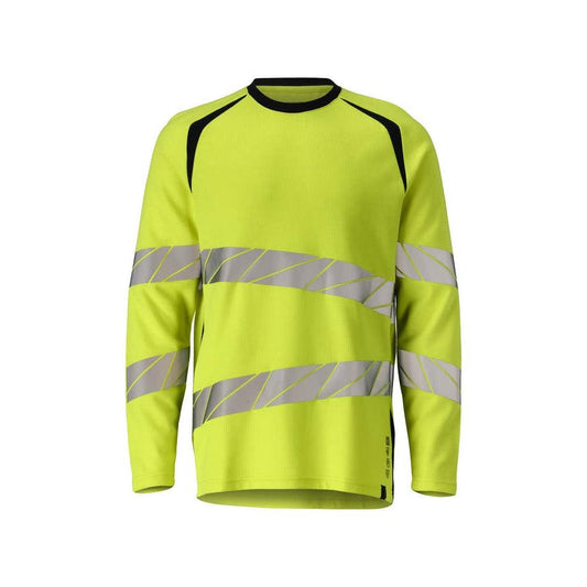 T-shirt, långärmad, modern passform T-shirt Multisafe, hi-vis gul/svart-blå