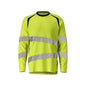T-shirt, långärmad, modern passform T-shirt Multisafe, hi-vis gul/svart-blå