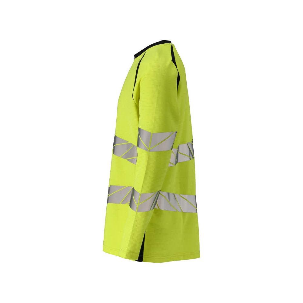 T-shirt, långärmad, modern passform T-shirt Multisafe, hi-vis gul/svart-blå