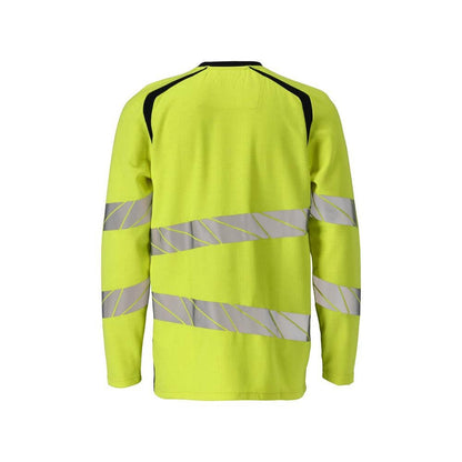 T-shirt, långärmad, modern passform T-shirt Multisafe, hi-vis gul/svart-blå