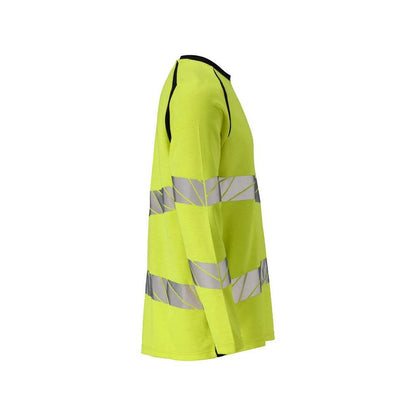 T-shirt, långärmad, modern passform T-shirt Multisafe, hi-vis gul/svart-blå